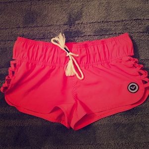 Coral Roxy board shorts with braided sides Sz M
